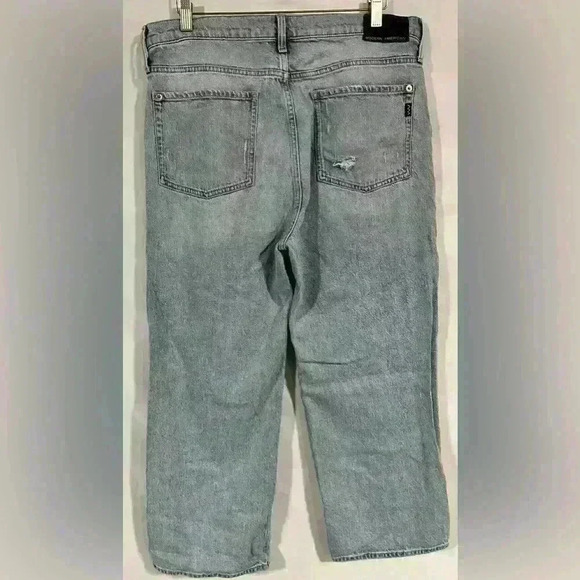 Modern American "Savannah" high waist wide leg distressed jeans size 32 - Picture 8 of 9